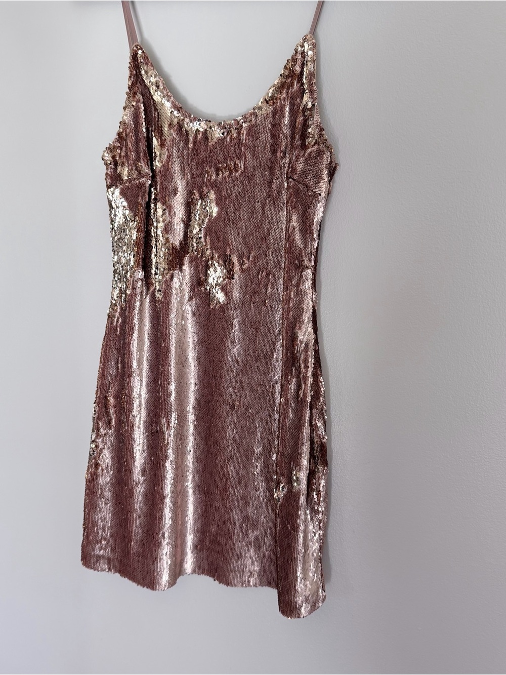 Sequin Slip Dress - Gold/Bronze Reversible Sequins